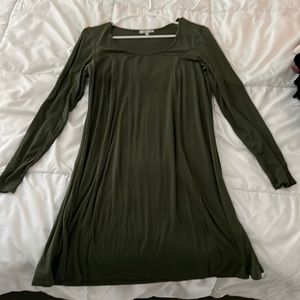 Dark green, medium, mid length long sleeve dress from Charlotte Russe.